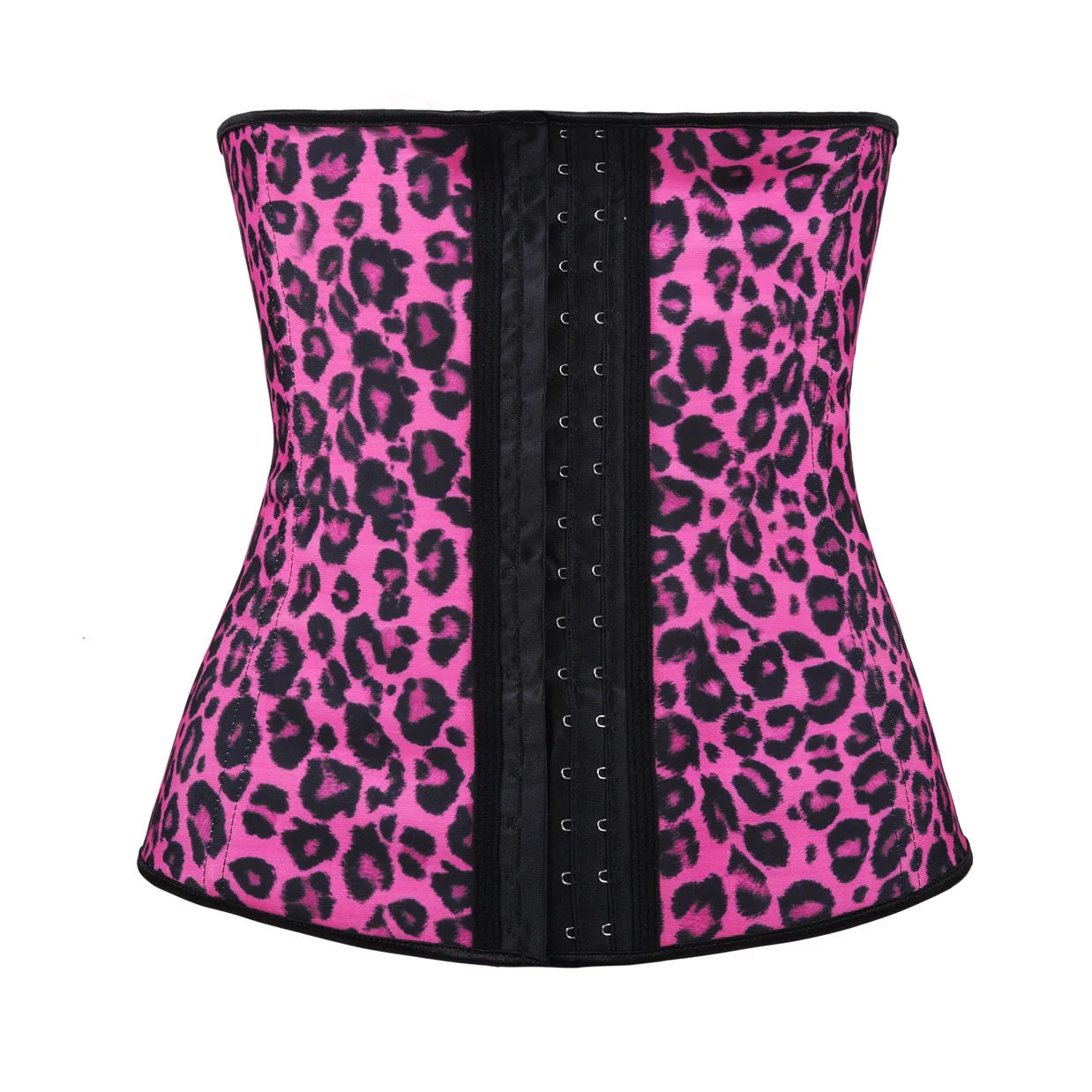 

2020 custom logo waist trainer with hook leopard print slimming belt waist cinchers