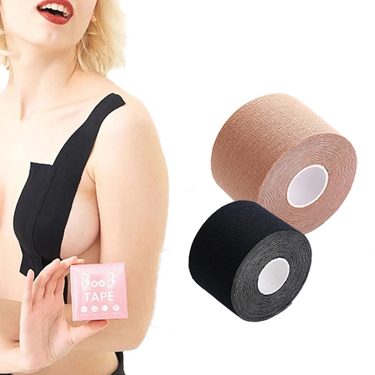 

Amazon Hot Selling 5CM Breast Lift Bra Tape Lift Up Boob Tape For All Boob Size, Skin/ black/white