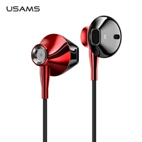 

USAMS 3.5mm sports in-ear Earphone Hifi Wired headphone with Microphone 4D Stereo Metal earphones for iphone samsung xiaomi