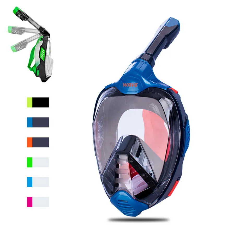 

Children's Design 360 Respiratory Snorkels fogging Free Breathing Full Face diving Mask with 180 field view, Any color