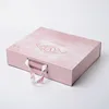 Custom Birthday Beauty Baby Cartoon Set Paper Folding Magnetic Packaging Gift Box With Ribbon