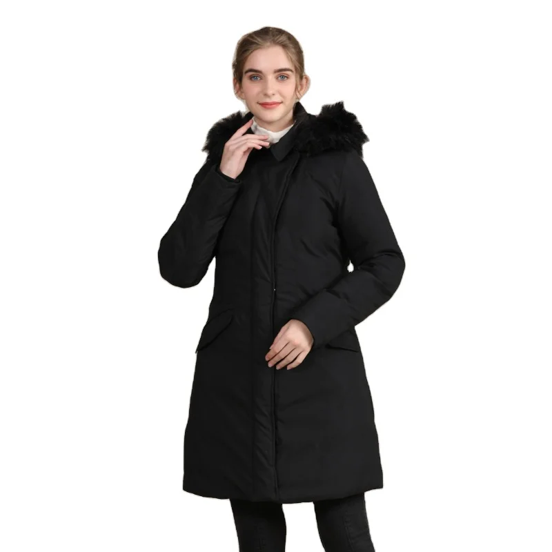 

2021 New Style European And American Slim Mid-length Warm Autumn And Winter Jacket Ladies Down Jacket, Picture