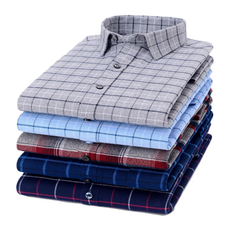 

Factory wholesale cotton long sleeve business plaid shirts for men, Colors