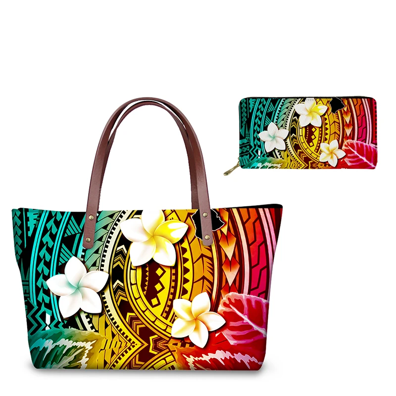 

Polynesian Tattoo Pattern Print On Demand Custom Large Shoulder Bag For Women Designed Tote Bag 2020 Unique Purses Handbags, Customizable