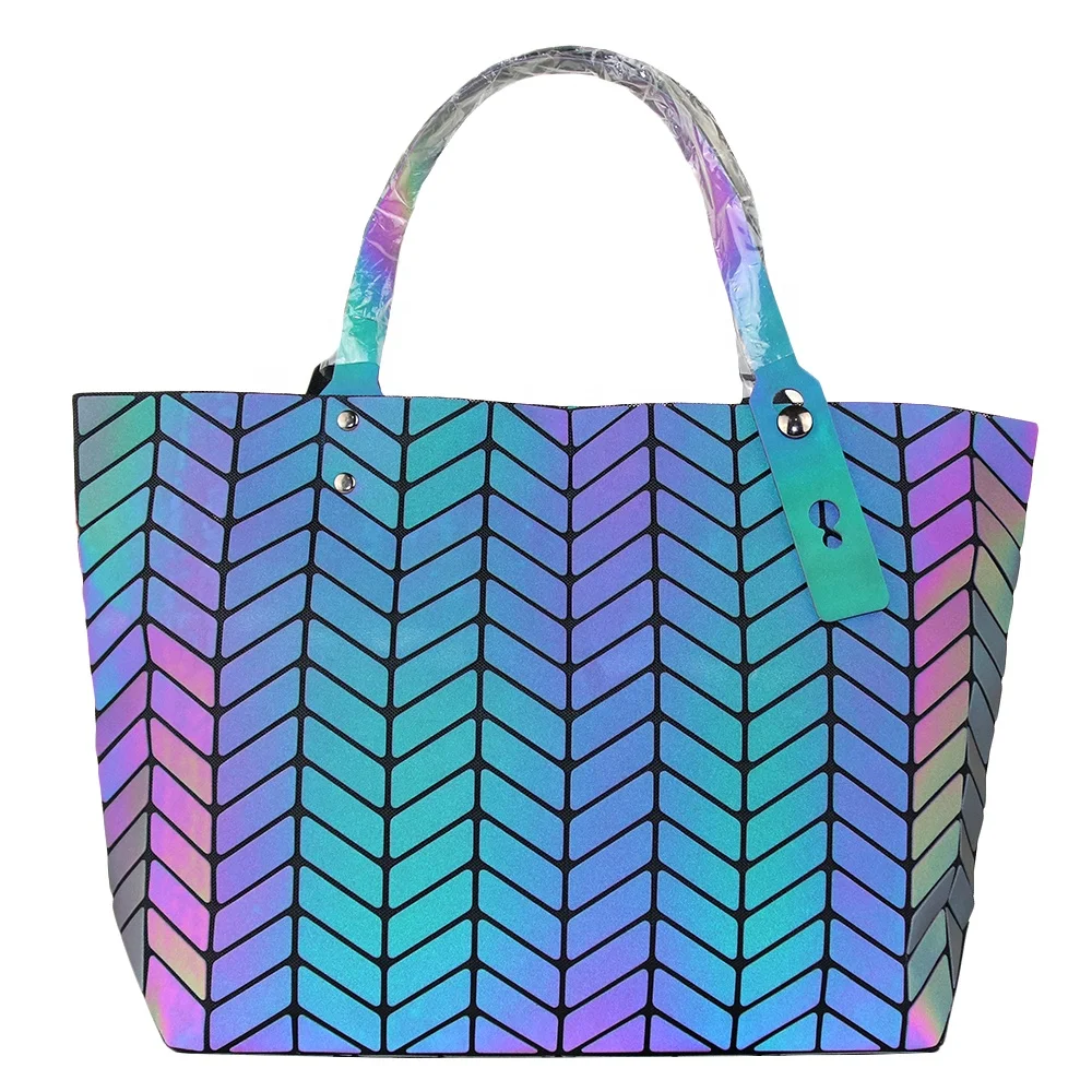

2020 Hand Bags Handbags Fashion Geometric Luminous Big Shoulder Bag For Women