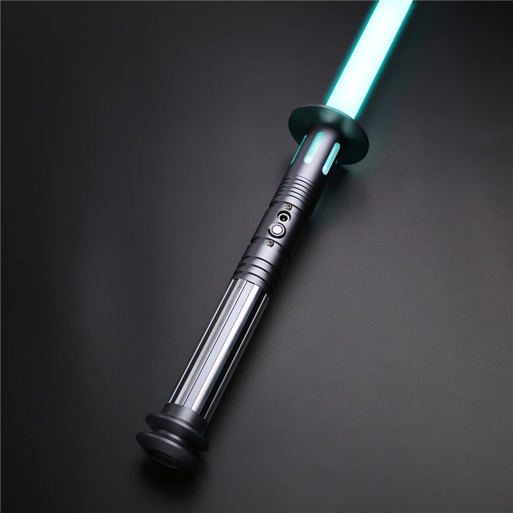 

TXQsaber RGB Smooth Swing Lightsaber Dueling Hilt with Removable Blade 10 Soundfonts 12 Colors Changing for Adults Cosplay