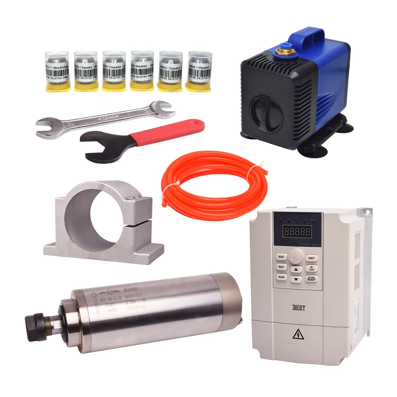 

gdz80 2.2kw water cooled spindle set vfd cnc router vfd spindle motor kit spindle water pump cnc