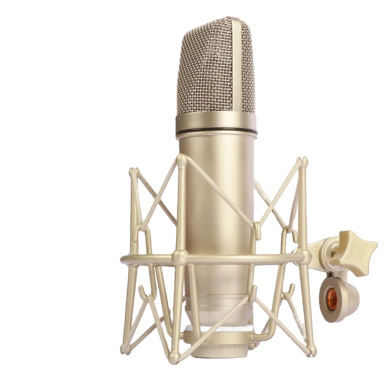 

Manchez professional recording studio U87 classic condenser microphone high quality circuit board, perfect sound quality, live r, Champagne