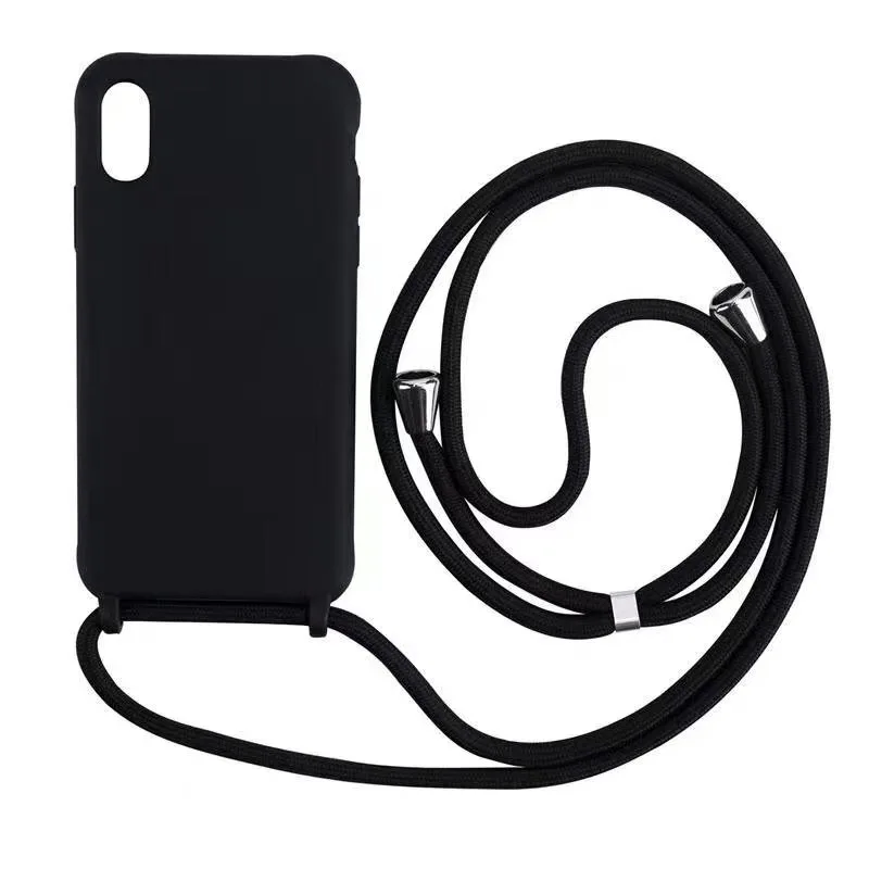 

TPU Handyhulle Case For iphone 12 Necklace Phone Case crossbody Strap With Hook cover for iphone 12 pro max strap cord case