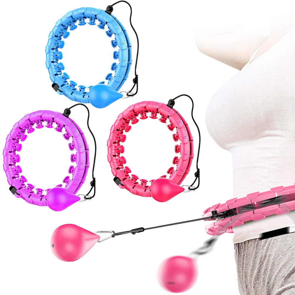 

Smart Sports Hoops 24 Detachable Knots Adjustable Fitness Weight Loss Yoga Home Exercise Hoop Training Ring Belly Trainer