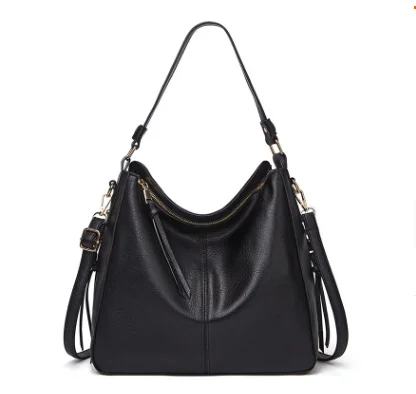 

European and American retro PU fashion one-shoulder portable large capacity tote bag women, Customized color
