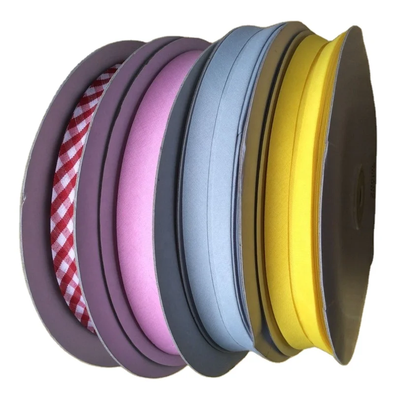 

Guangzhou factory wholesale 20mm fold over elastic double fold bias tape quilt bindingTCFB20