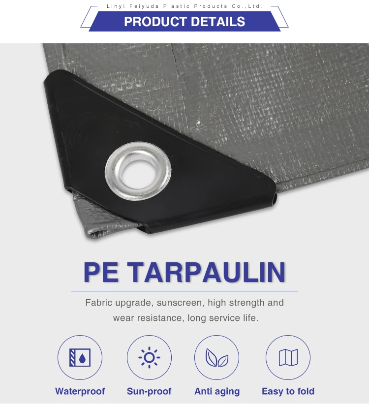 High Quality Waterproof Pe Tarpaulin Cover Sheets Fire Resistant Canvas Super Heavy Duty Tarps