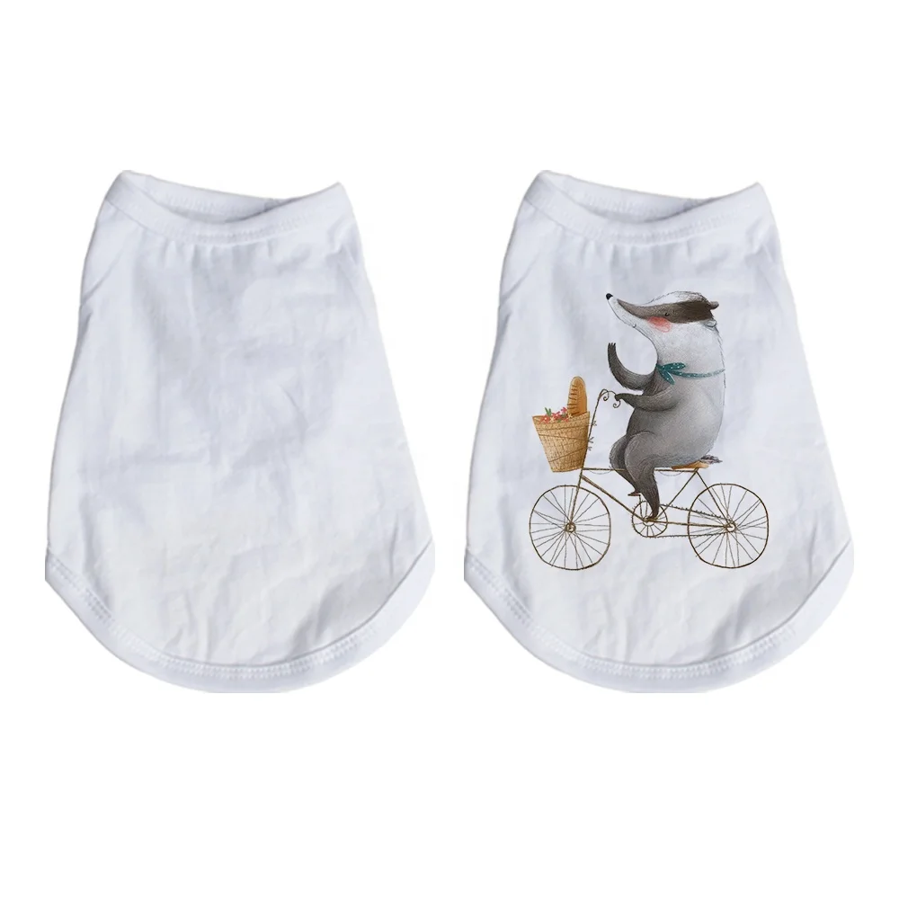 

Subbank 2022 Hot Sale cute premium Polyester Pet Clothes Custom Sublimation Blank Dog Clothes Summer