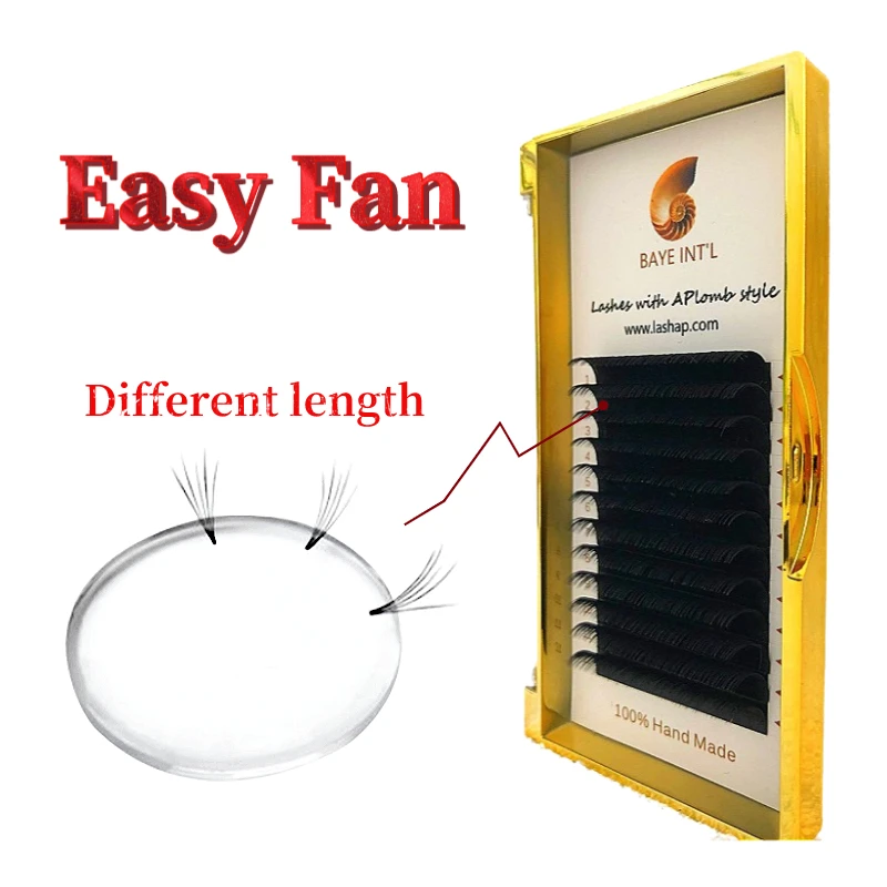 

LASHAP blooming lash different lengths eyelash extension volume fan 0.03/0.05/0.07 permanent false eyelashes