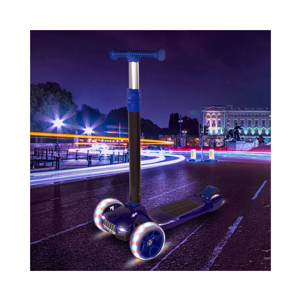 

New design transformer shape 3 pu wheel kids kick scooter with light