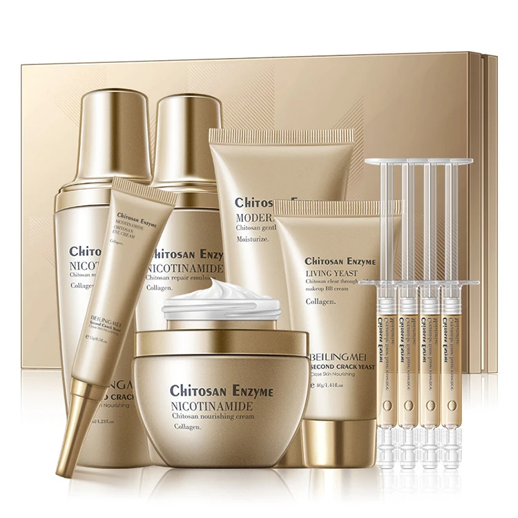 

Private Label OEM Chitosan Hyaluronic Acid Set Moisturizing Facial Kit International Whitening Cosmetics Skin Care Suit