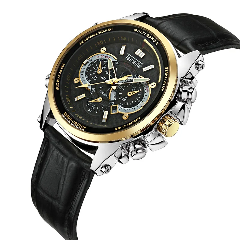 

TEMEITE 710G new arrival Custom Logo man quartz watch comely steel Strap Waterproof dials decoration bling Casual wrist watch