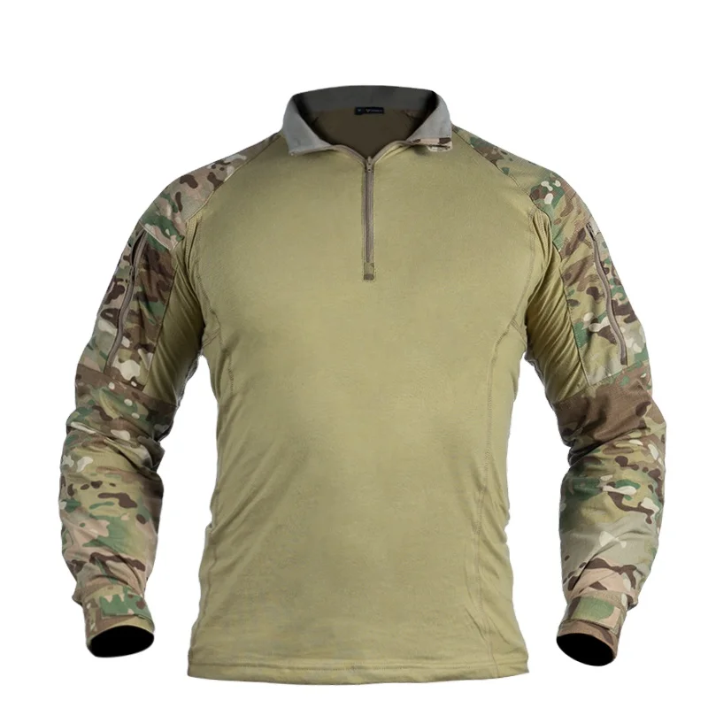 

IDOGEAR In Stock Men Rapid Assault Tactical Top Long Sleeve Shirt Combat Clothing G4 Combat Shirts Camo Shirt with Elbow Pads