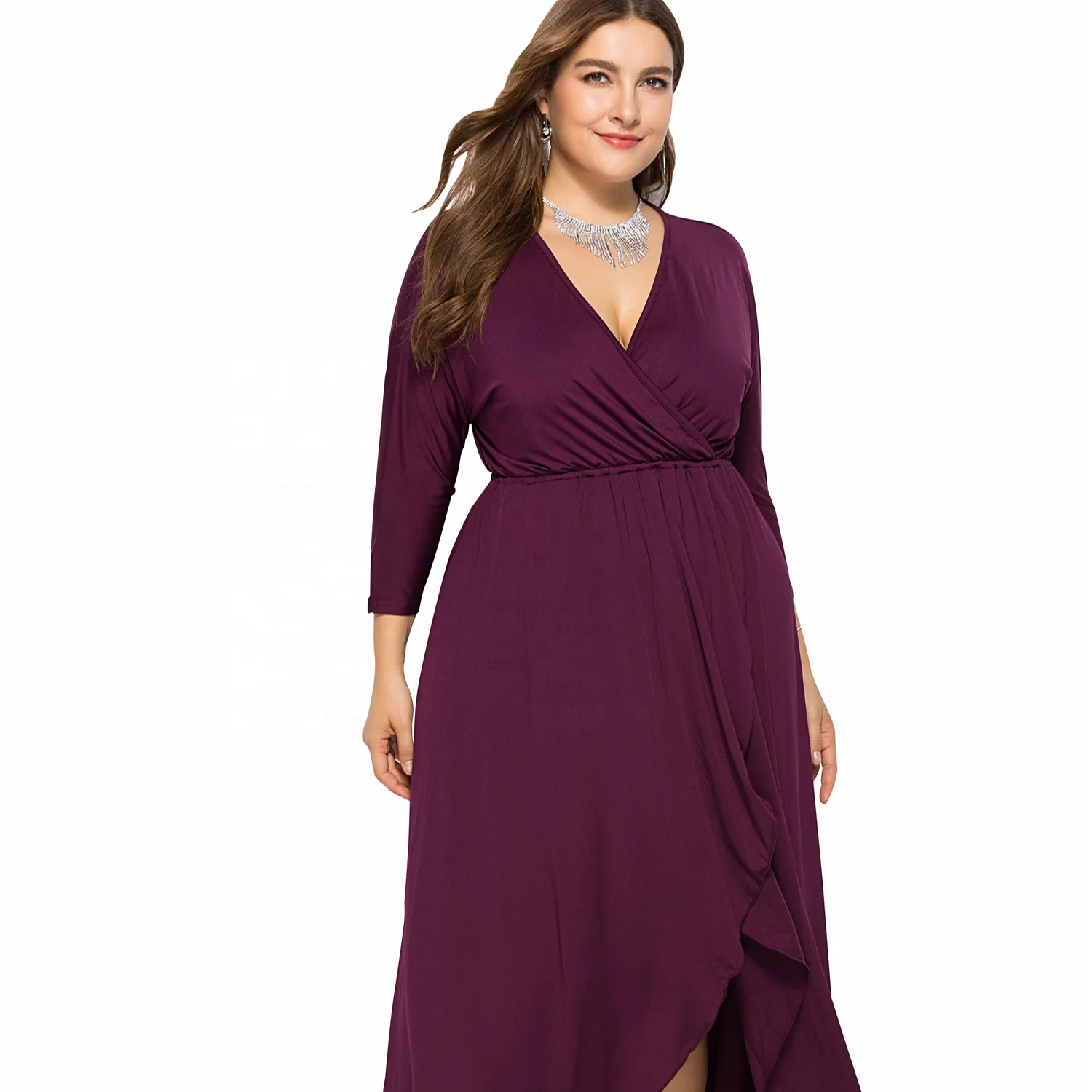 

Hot sale fashion lady evening dress fast Delivery long sleeve women dress party long dress