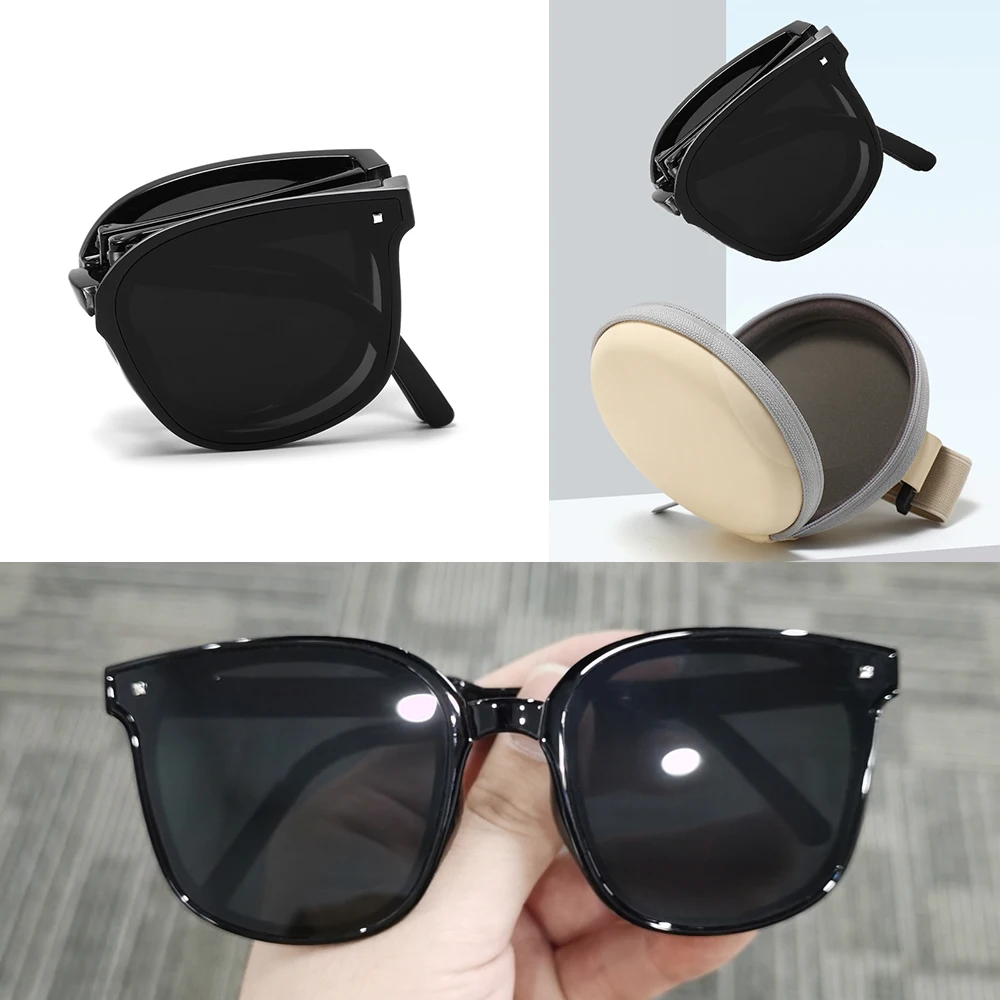 

CONCHEN OEM Custom Logo Designer TR90 Premium Polarized Folding Fashion Sun Glasses Men Foldable Sunglasses folding sunglasses