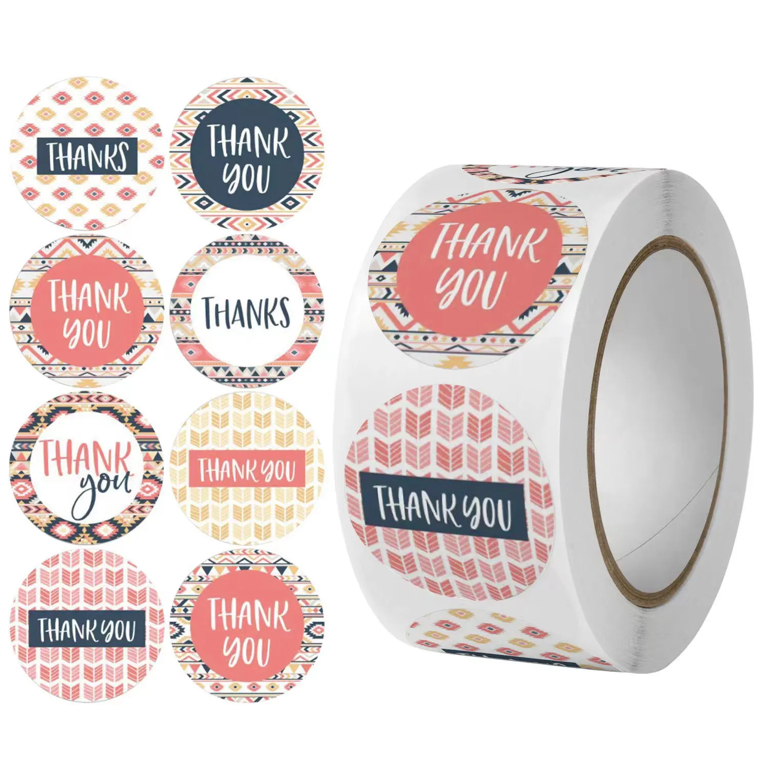 

Cheap Thank You Stickers in Stock Ready to Ship Round Thank You Labels Waterproof Vinyl Custom Stickers Adhesive Sticker Accept