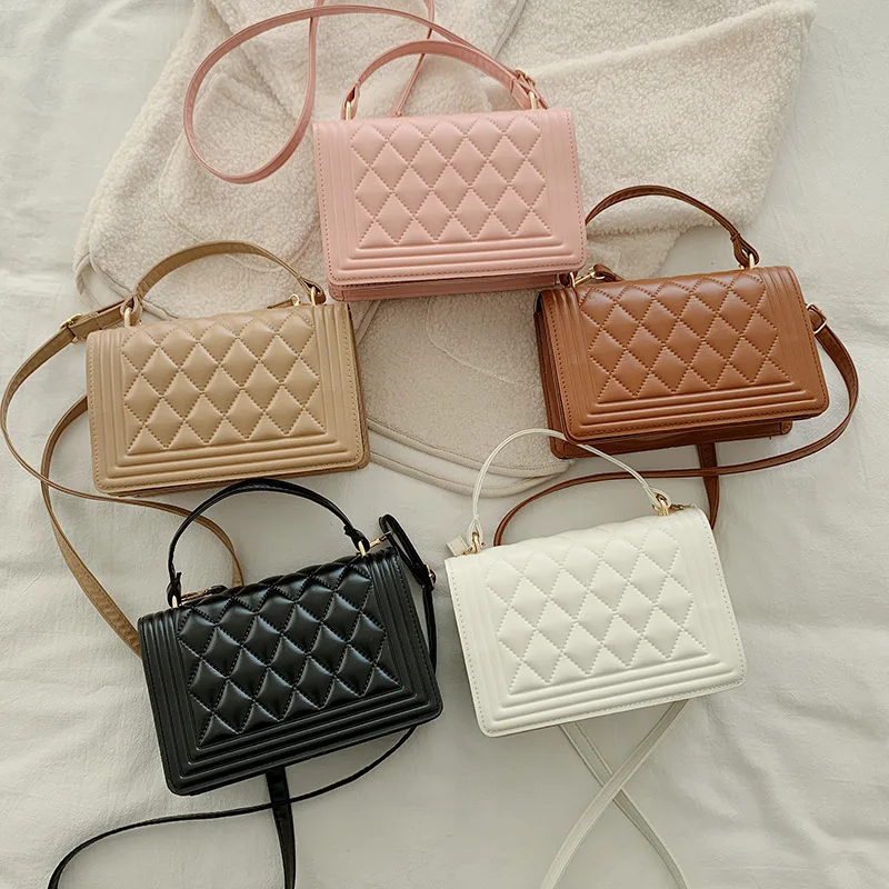 

New solid color fashion simple casual shoulder messenger bag ladies small handbags women bag