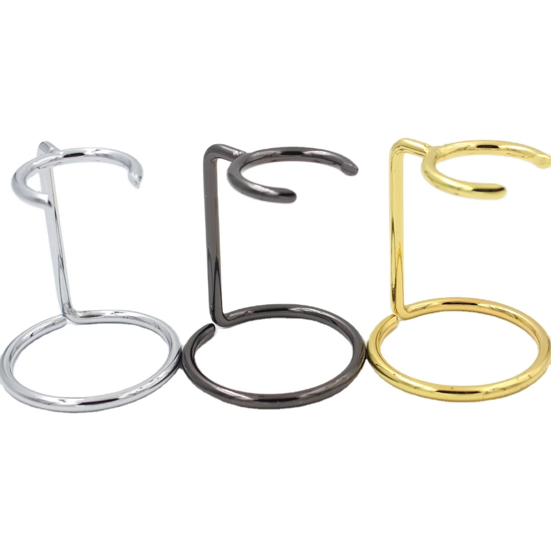 

Chrome Metal Brush Stand Holder for Shave stand, Silver chrome plating