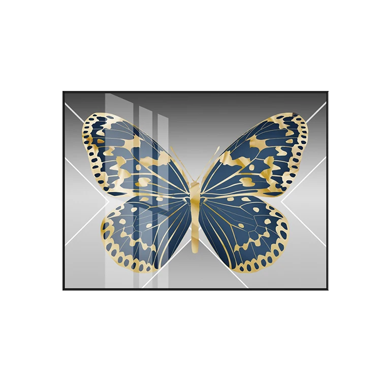 

Home Decorative Butterfly Acrylic Print Artwork Crystal Porcelain Painting Abstract Butterflies Porcelain Wall Art