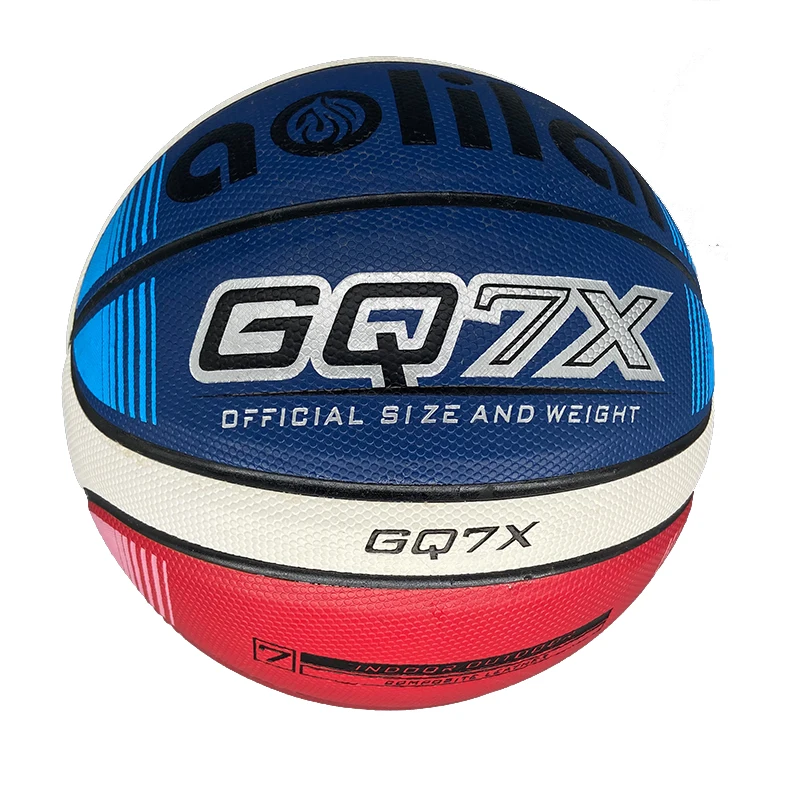 

Hot Sales Custom Logo Pu Leather High Quality Official Size 7 GQ7X Basketball Ball For Match, Custom demand