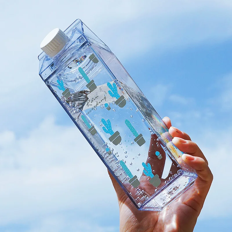 

wholesale 500ml promotional gift plastic transparent milk water bottle, Customized color