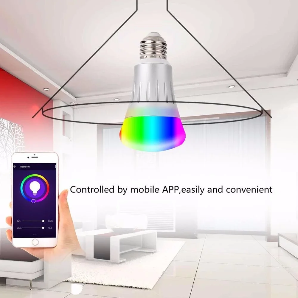 Free tuya APP Control Amazon Alexa Echo Timer Schedule 7W 9W OEM ODM Wifi led smart bulb light
