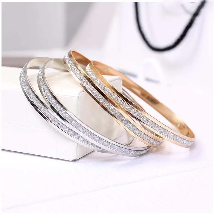 

Cheap plating rose gold silver double bracelet fashion ladies wide bracelet