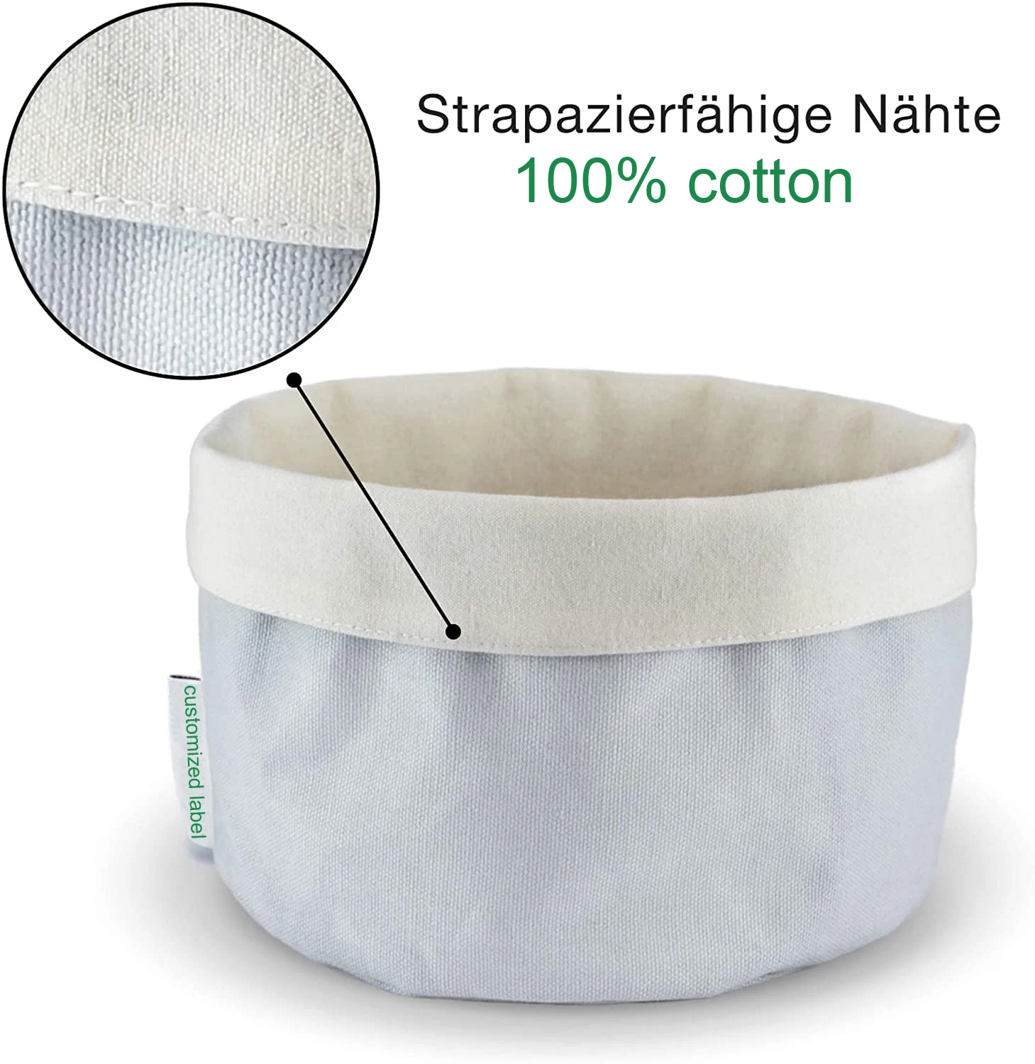 Oem Premium Bread Bag For Serving And Storing Toast,Pastries And Bread Cotton Round Diamet