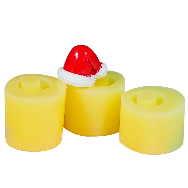 

Christmas red hat silicone straw topper mold santa decoration tool, Yellow