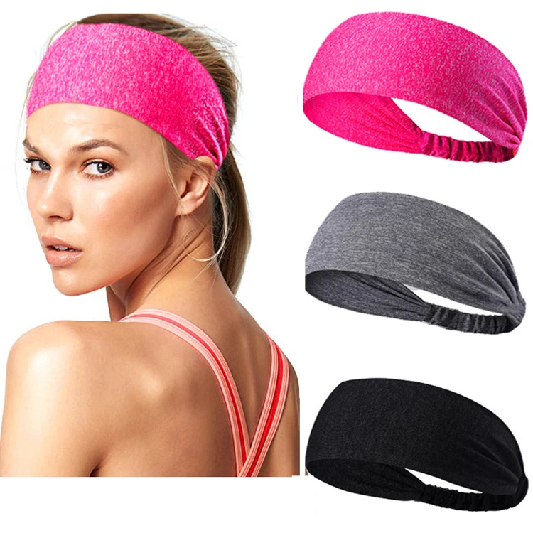 

Fashion satin headband Women headband for yoga Non-Slip customized soft Sweatband Yoga Workout Headbands Sports Head Wrap luxury, Customized color