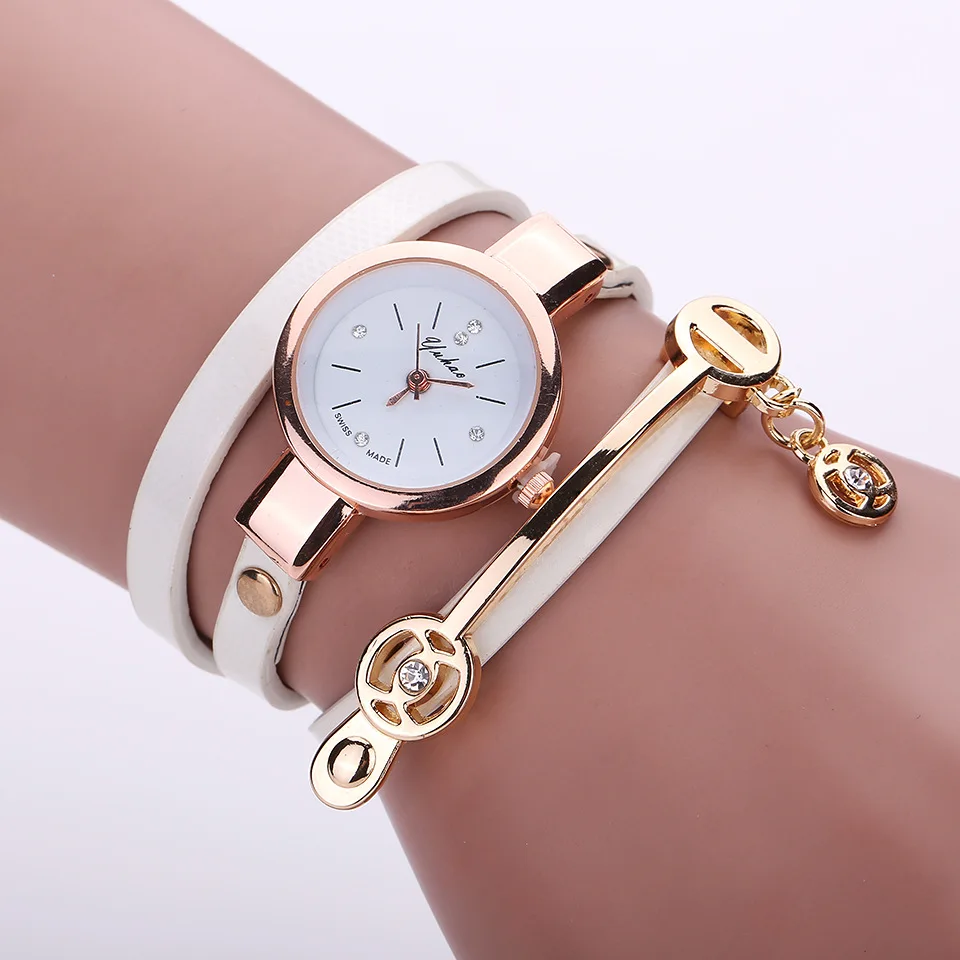 

Luxury Leather Quartz Watch Women Ladies Casual Crystal Fashion Bracelet Wrist Watch relogio feminino female, 8 colors