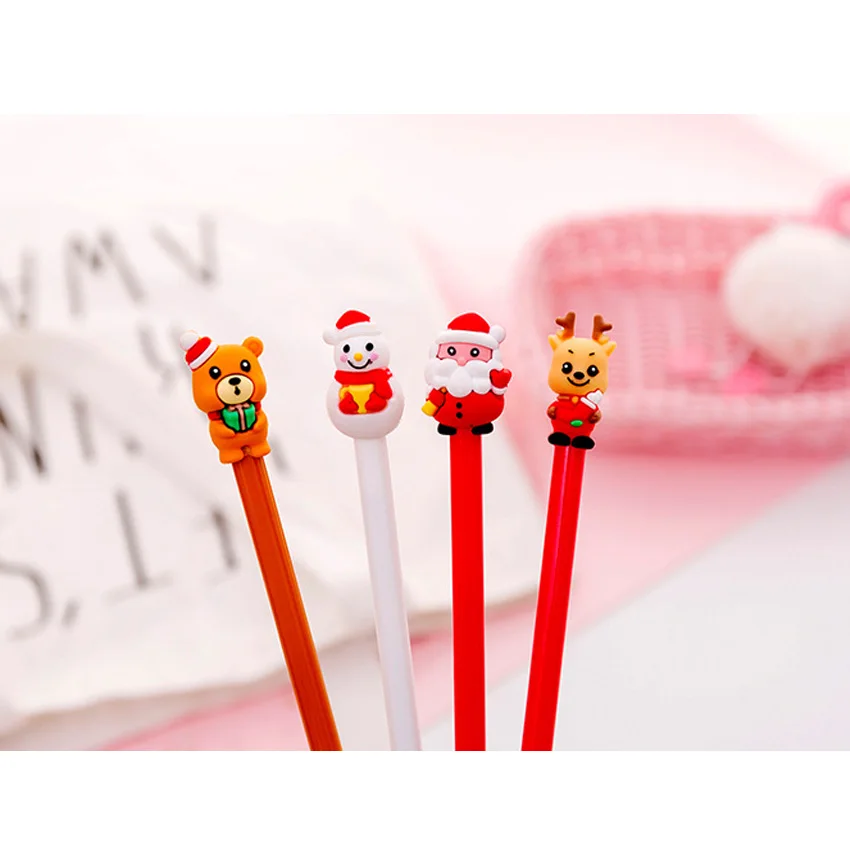 

Creative Cartoon Santa Claus Series Gel Pen Gift Stationery School Office Supply Christmas Gifts