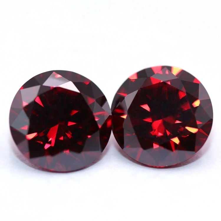 

Redleaf Jewelry Factory Direct AAA Round Brilliant Cut CZ Stone D-Garnet Color Cubic Zirconia Synthetic Diamond Loose Gemstone