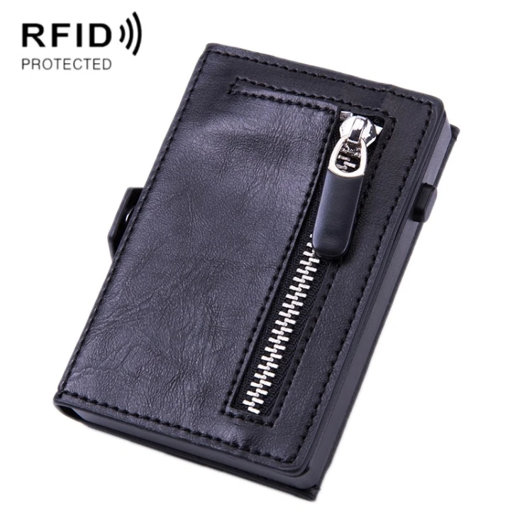 

Short Zipper Wallet Men Pu Leather Rfid Blocking Credit Holders Phone Custom Place Gift Wallets Business Id Card Holder