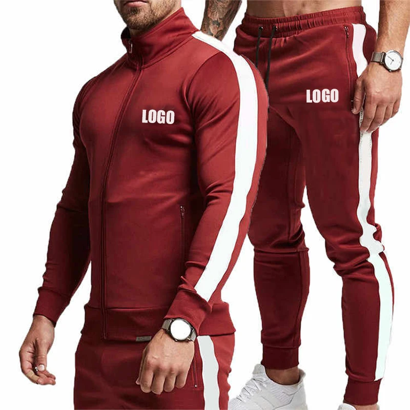 

Free Shipping Polyester Blank mens jogging suits wholesale custom sportswear