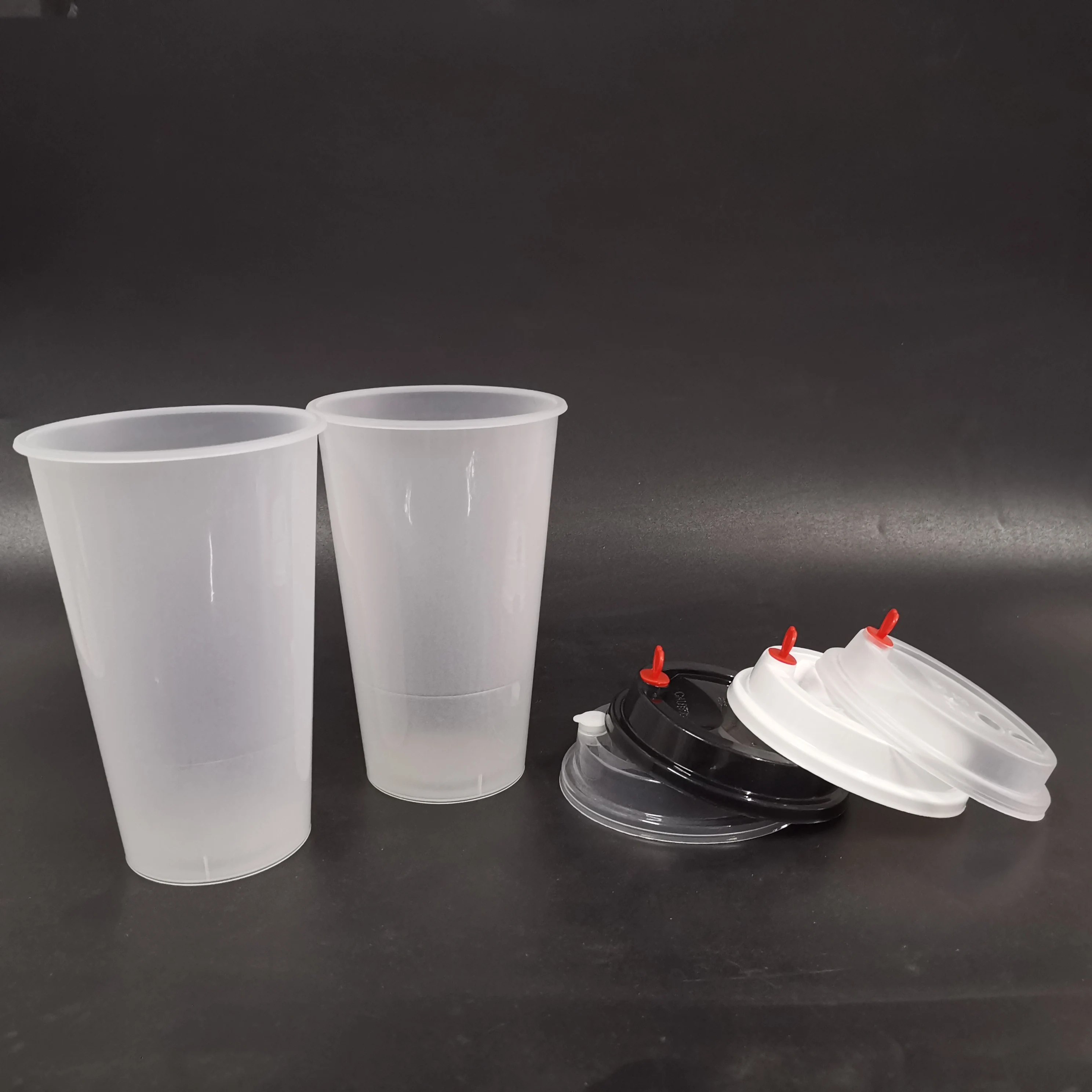 16oz 500ml Custom Disposable Frosted Injection Pp Plastic Boba Tea Cup