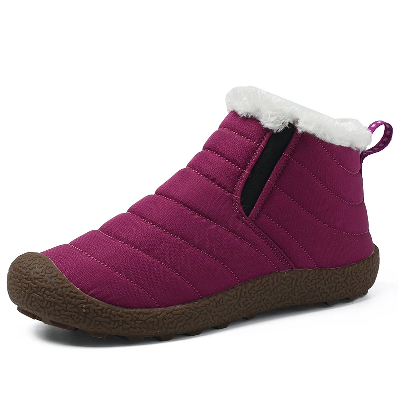 

Winter Plush warm mother's cotton shoes, half slippers, antiskid middle-aged and old people's snow boots waterproof