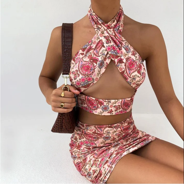 

Drawstring Halter Neck Party Dresses Ruched Bandage Hot Sexy Club Night Birthday Outfit Women Skinny Red Mini Summer Dress #0924
