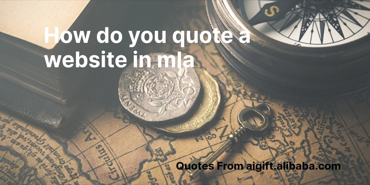how do you quote a website in mla