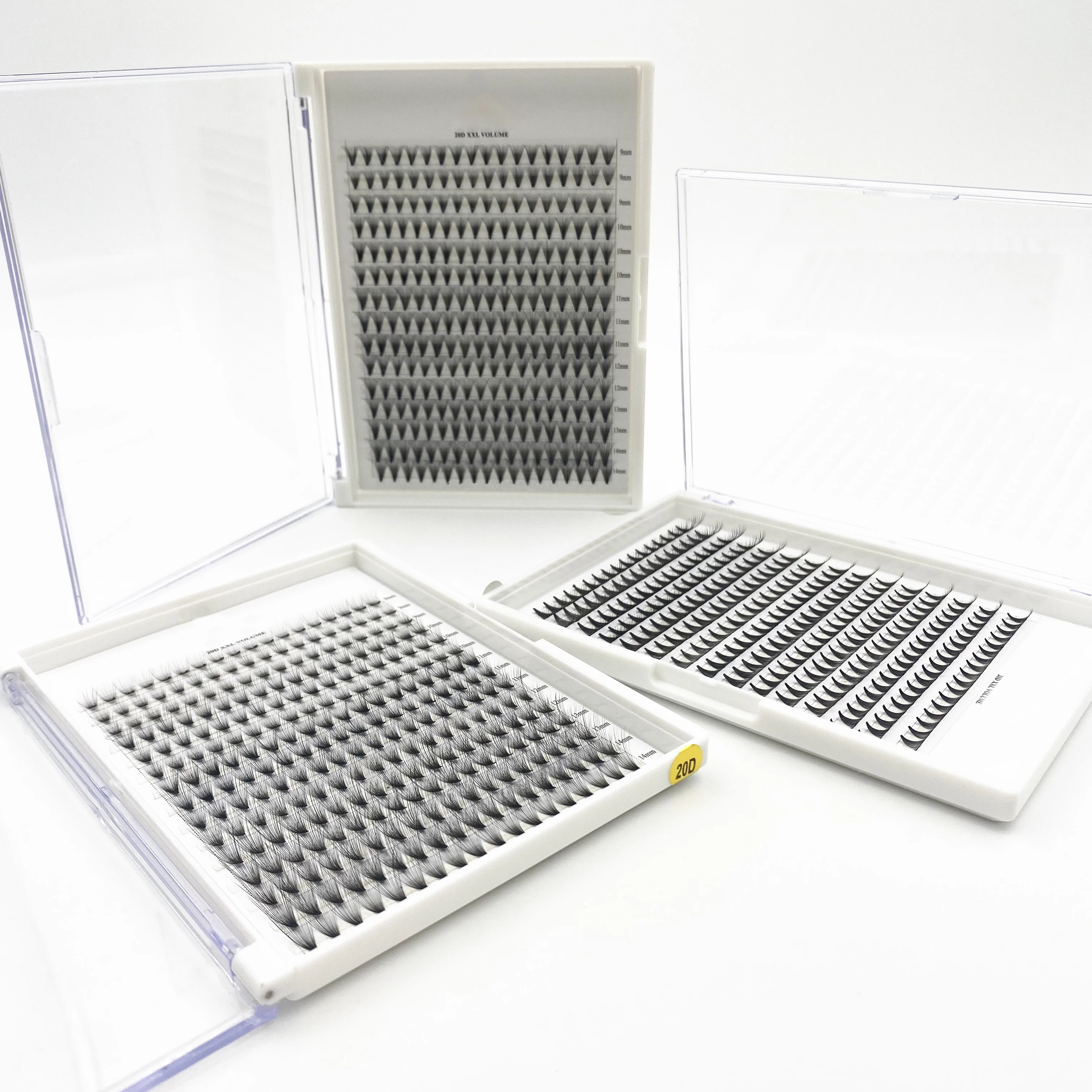 

0.05 0.07 0.10Mm 3D 4D 5D 6D 10D Short Stem Eyelash Extension Pre Made Volume Fans, Natural black