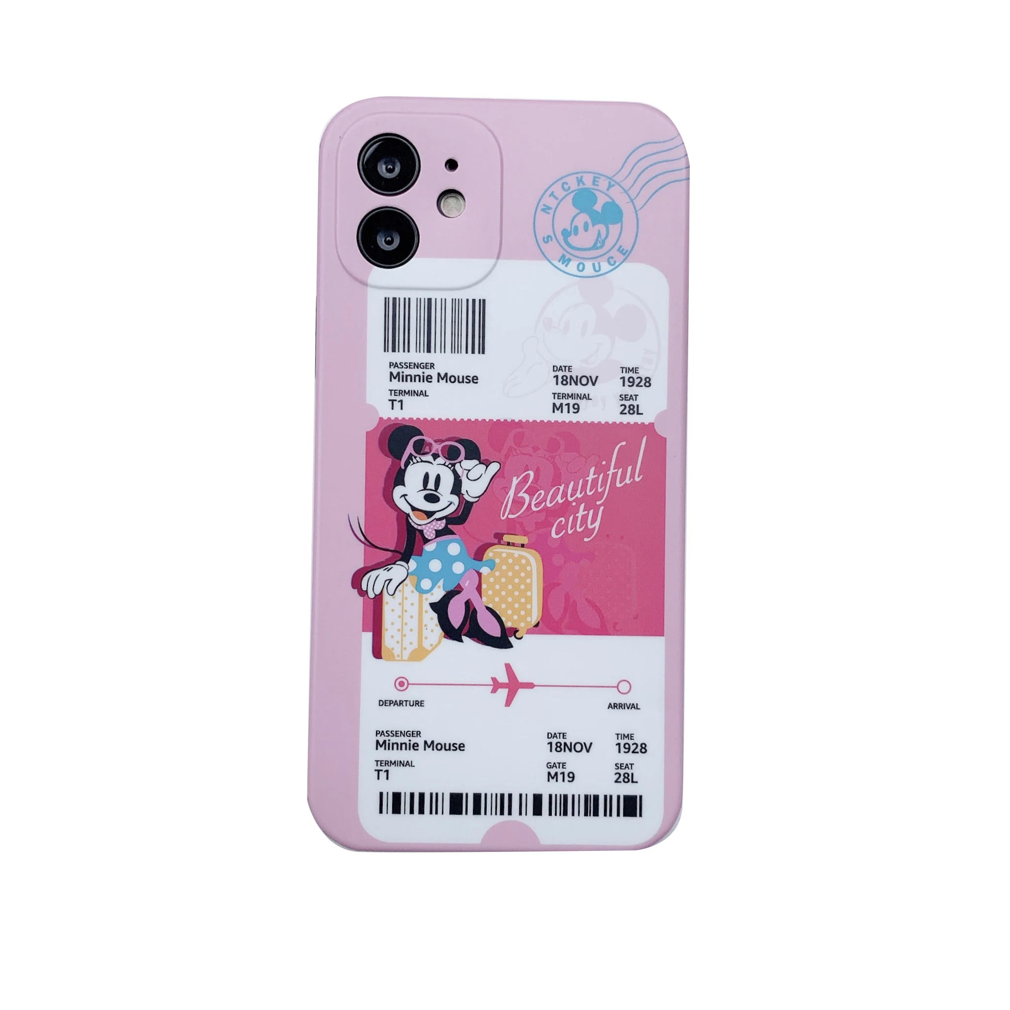 

Mickey Donald Daisy Ticket Straight Edge Dot IMD Phone Case For iPhone 12 Pro Max 11 Pro XR X XS Max Back Cover Cartoon IMD Case