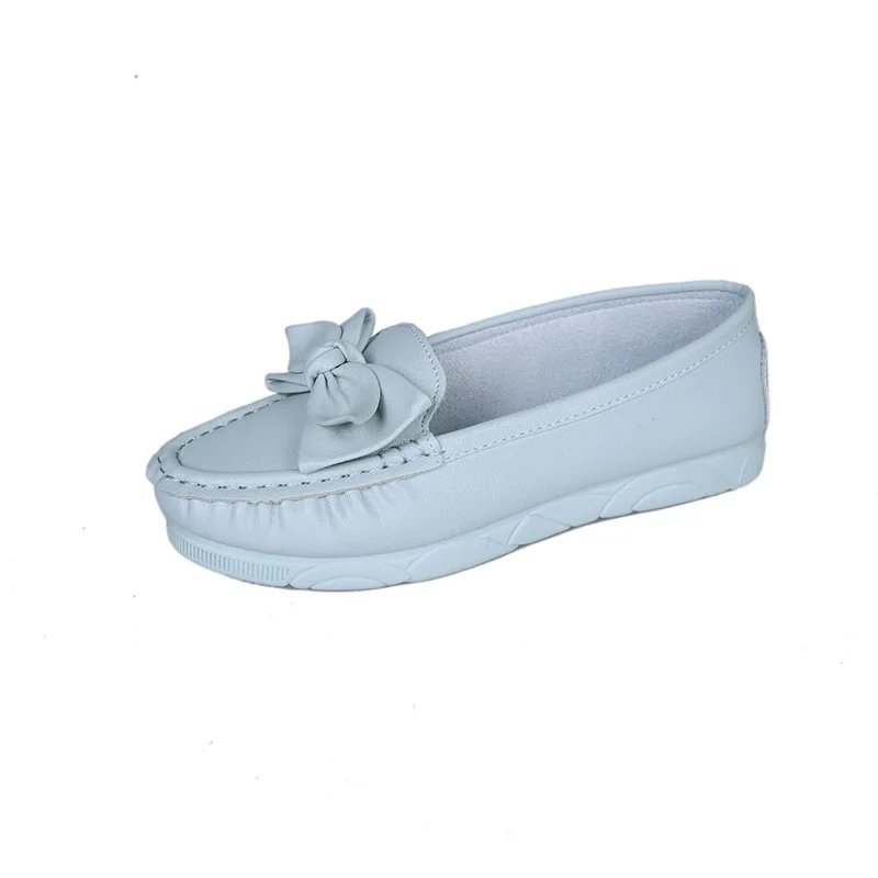 

Wholesale Waterproof Non-Slip Medical Operating Room Hospital Genuine Leather White Nurse Shoes With Heels, 4 colors