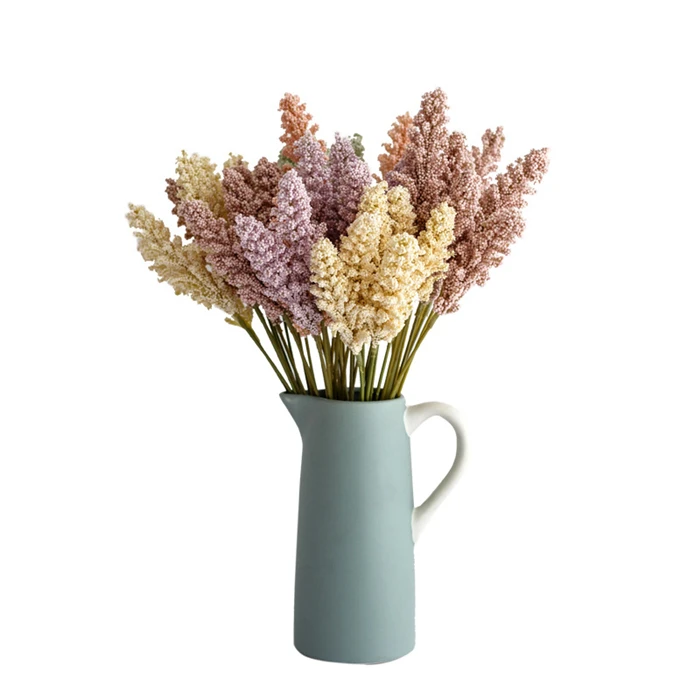 

QSLHFH-871 hot sale artificial silk wheat plant for home decoration, Multiple colors