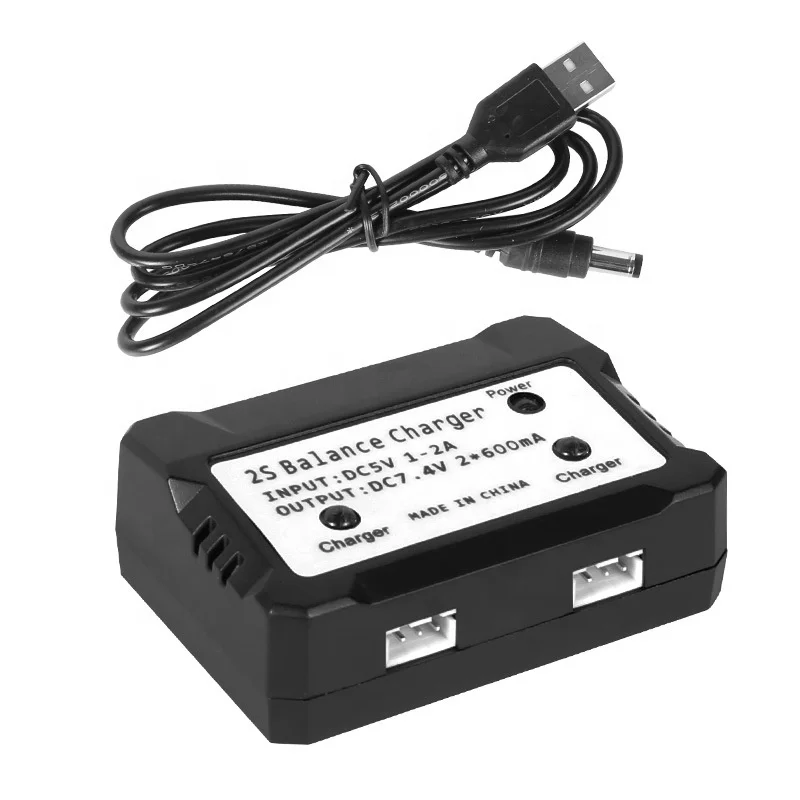 

2 in 1 2S Balance Charger 7.4V USB Smart Charger 600mA For Syma X8 X6 X402 RC Toys Lipo Battery